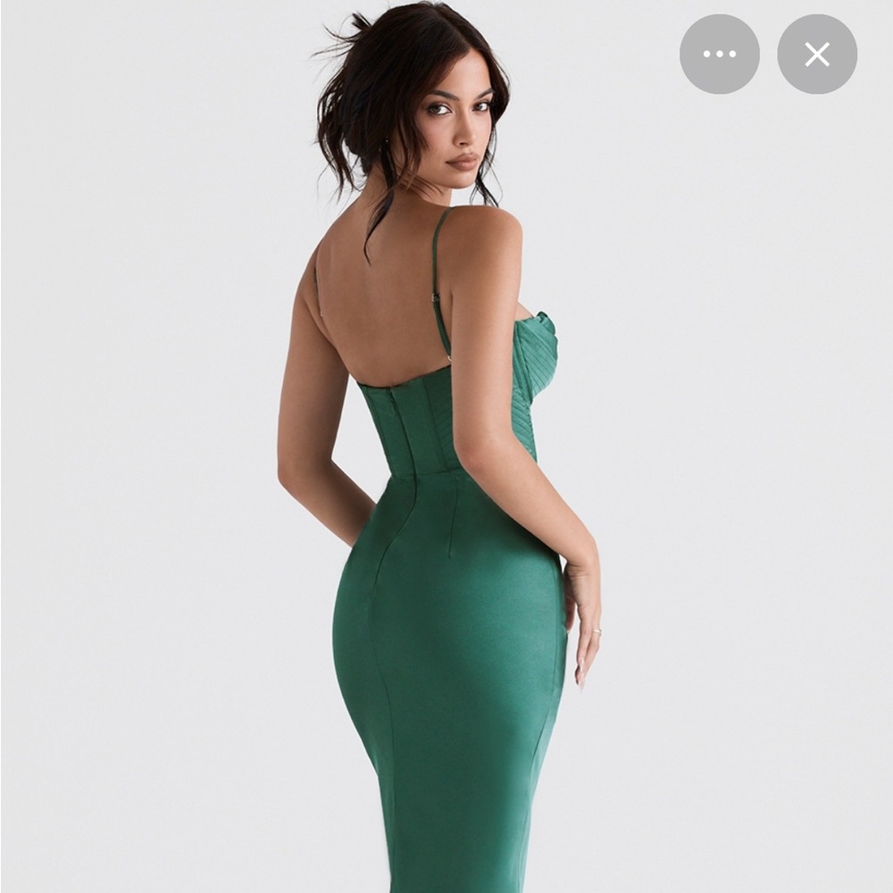 House of CB Charmaine Corset Dress in Pine - Picture 4 of 14